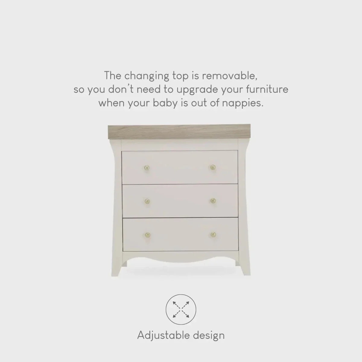CuddleCo Clara Dresser Changer - Cashmere & Ash