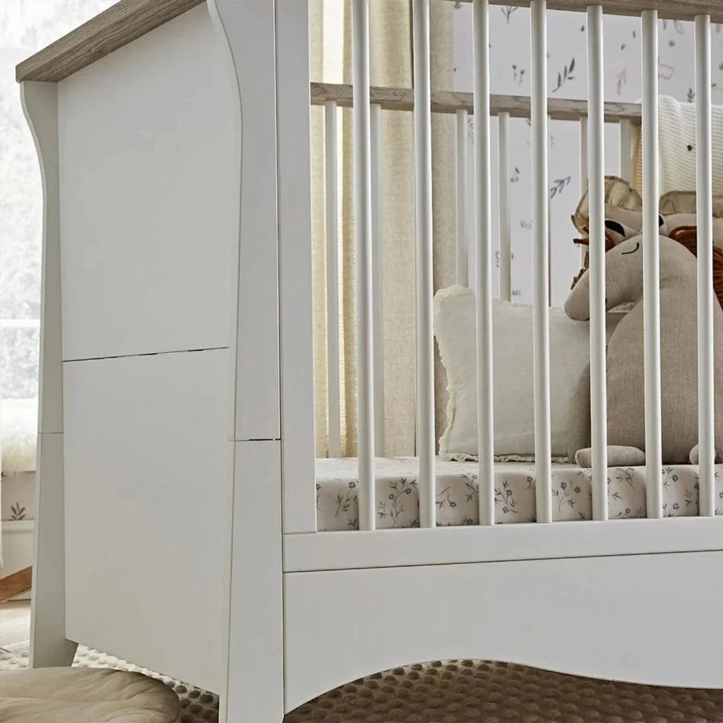 CuddleCo Clara 2 Piece Nursery Furniture Set - White & Ash