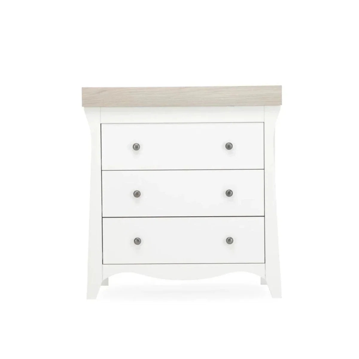 CuddleCo Clara 3 Piece Nursery Furniture Set - White & Ash