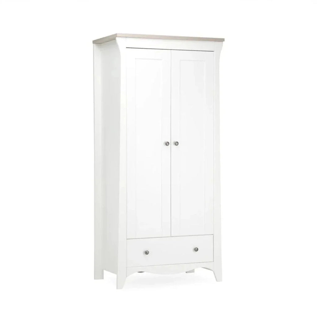 CuddleCo Clara 3 Piece Nursery Furniture Set - White & Ash