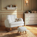 CuddleCo Etta Cuddle Nursing Chair & Foot Stool - Boucle Off-White