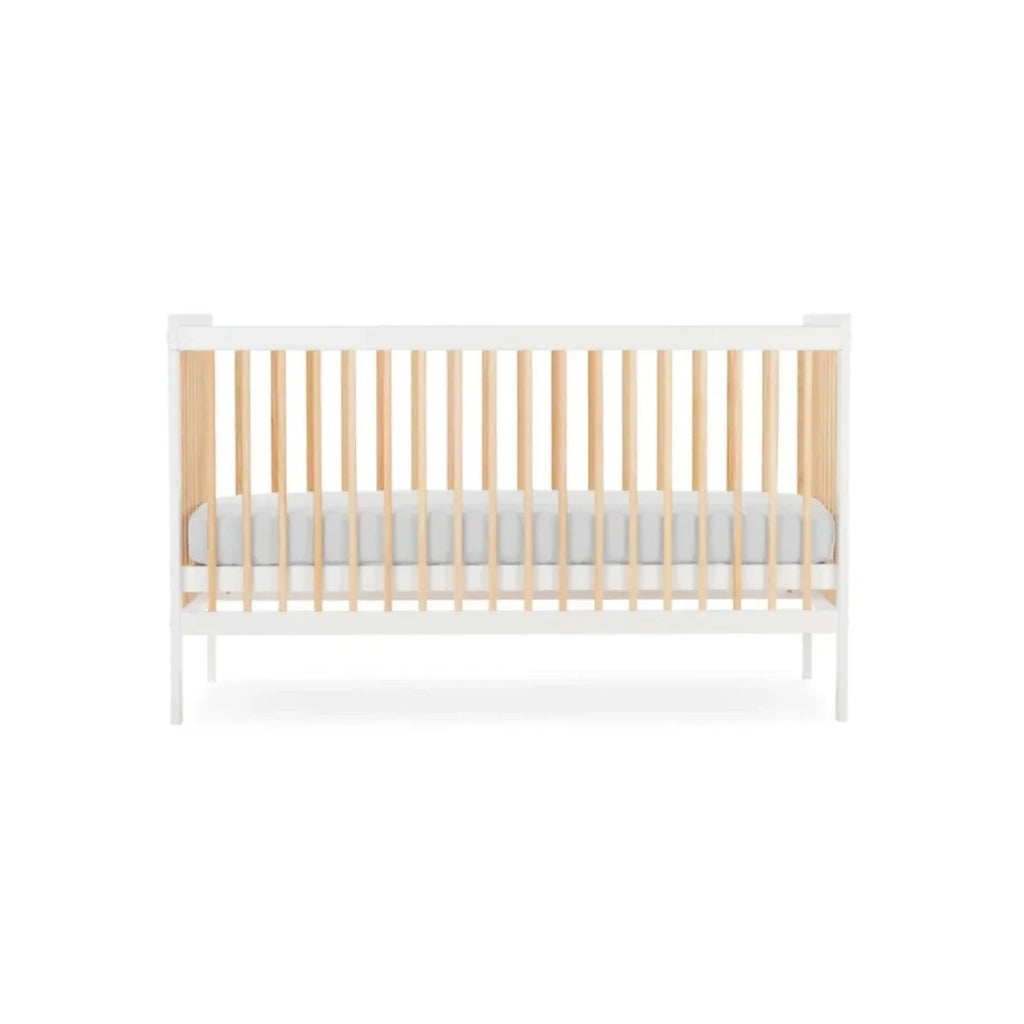 CuddleCo Nola Cot Bed - White/Natural