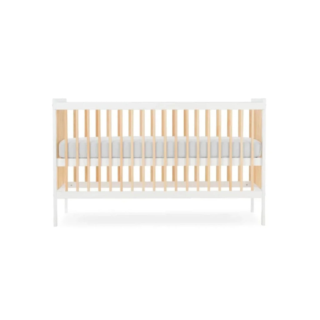CuddleCo Nola Cot Bed - White/Natural
