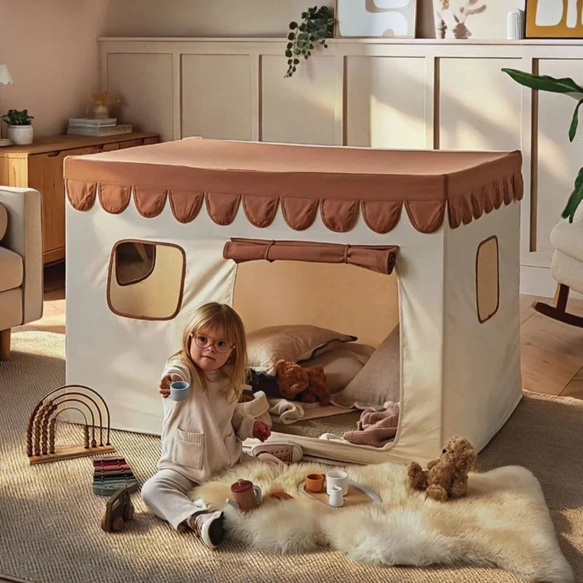 CuddleCo Play House with Bunting - Tuscany