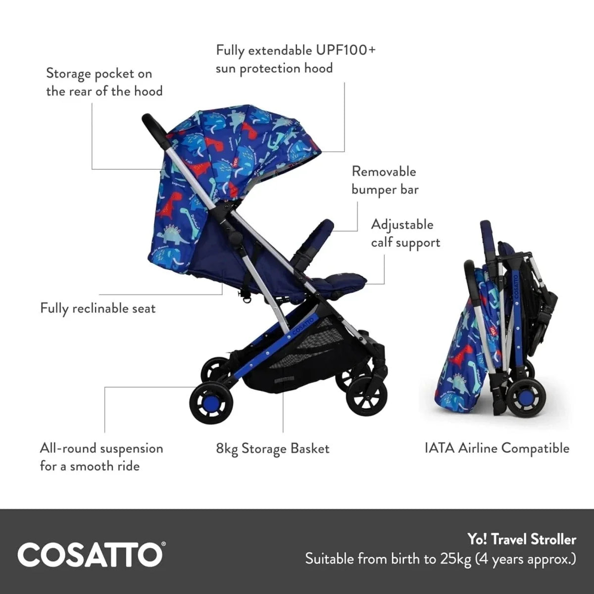 Cosatto Yo! Stroller - Whisper