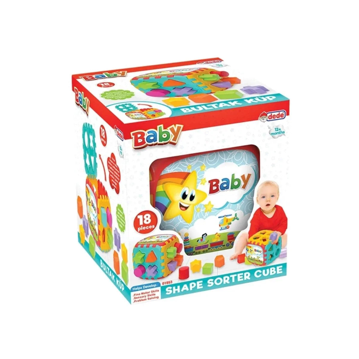 Dede Baby Puzzle Big Shape Sorter Cube