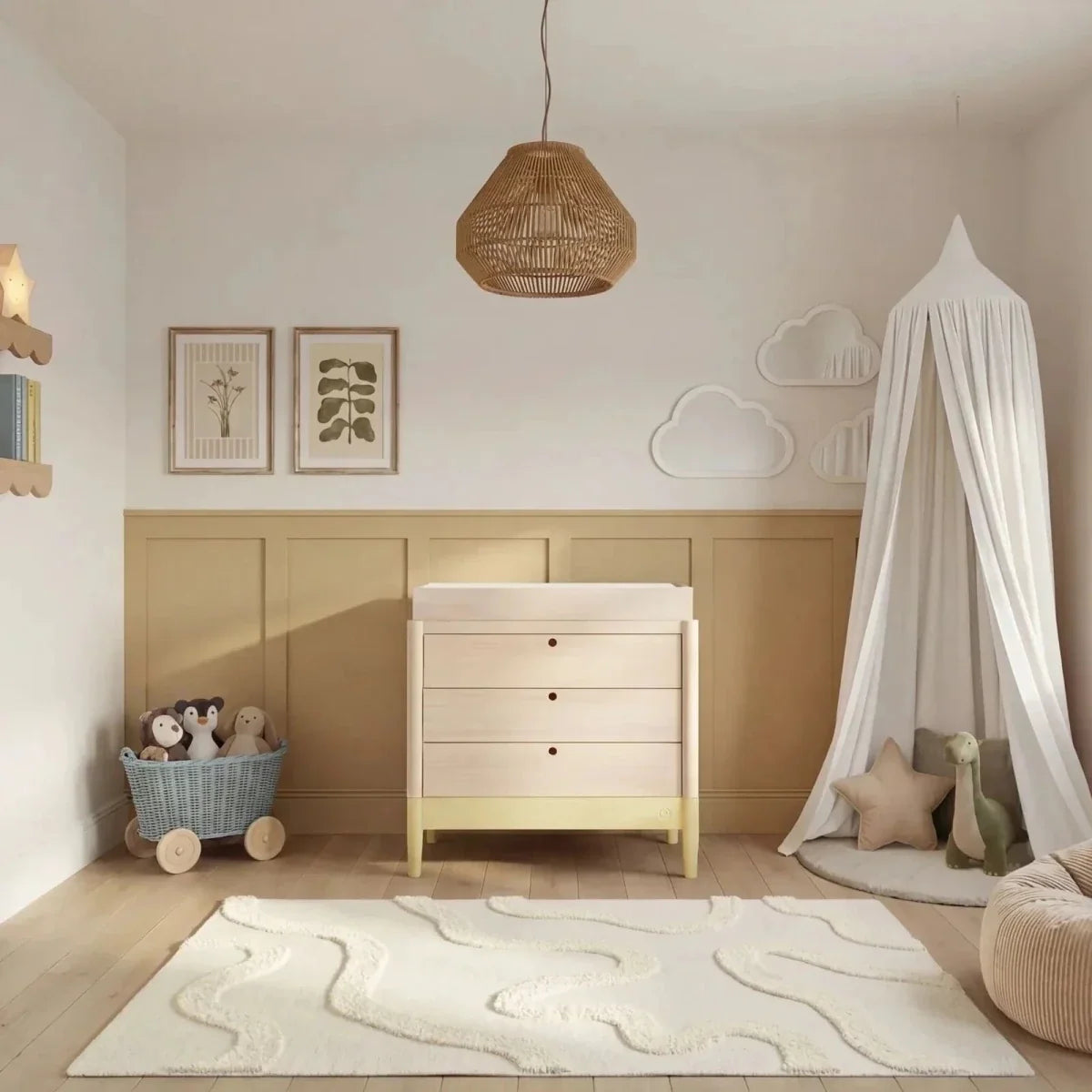 Gaia Baby Eos Dresser - Primrose Yellow/Natural Ash