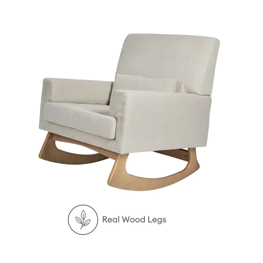 Gaia Baby Serena Nursing Chair and Footstool Set - Ecru Corduroy
