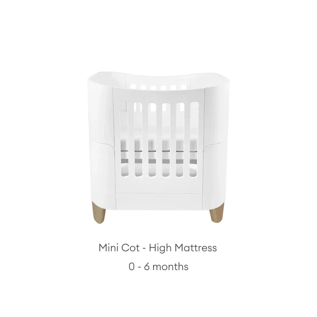 Gaia Baby Serena Mini Cot Bed - White/Natural