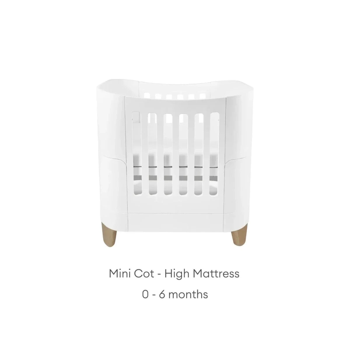 Gaia Baby Serena Mini Cot Bed - White/Natural
