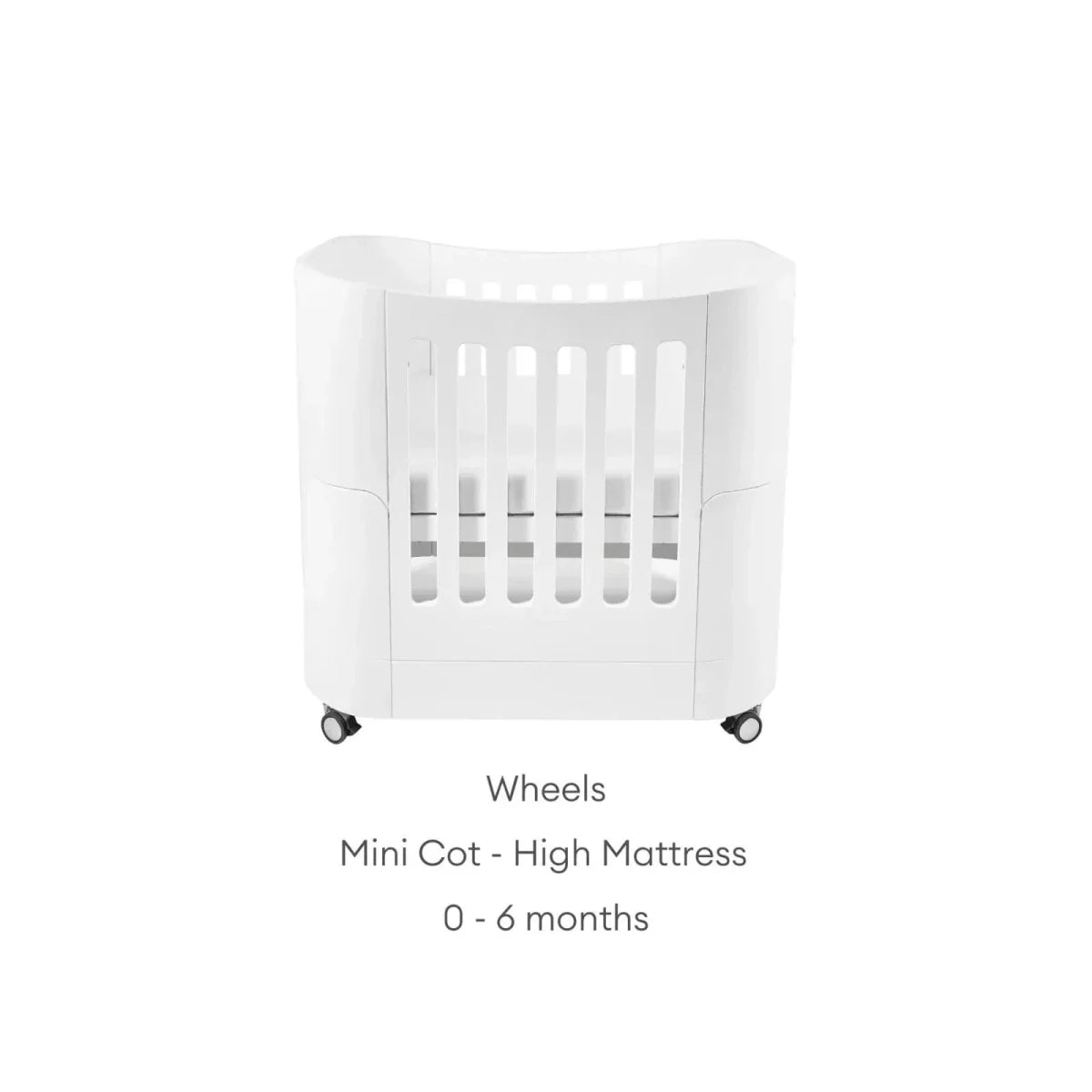 Gaia Baby Serena Mini Cot Bed - White/Natural