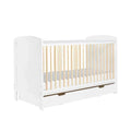 Ickle Bubba Coleby Scandi Cot Bed with Under Drawer Scandi White - Without Mattress
