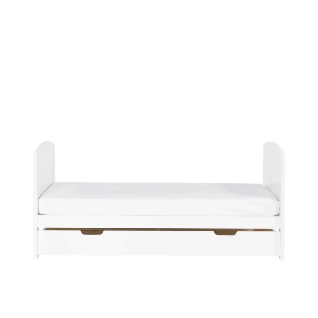 Ickle Bubba Coleby Scandi Cot Bed with Under Drawer Scandi White - Without Mattress