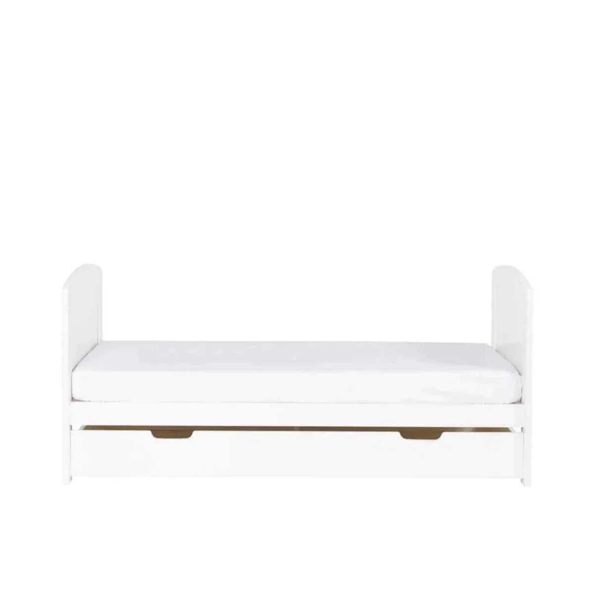 Ickle Bubba Coleby Scandi Cot Bed with Under Drawer Scandi White - Without Mattress