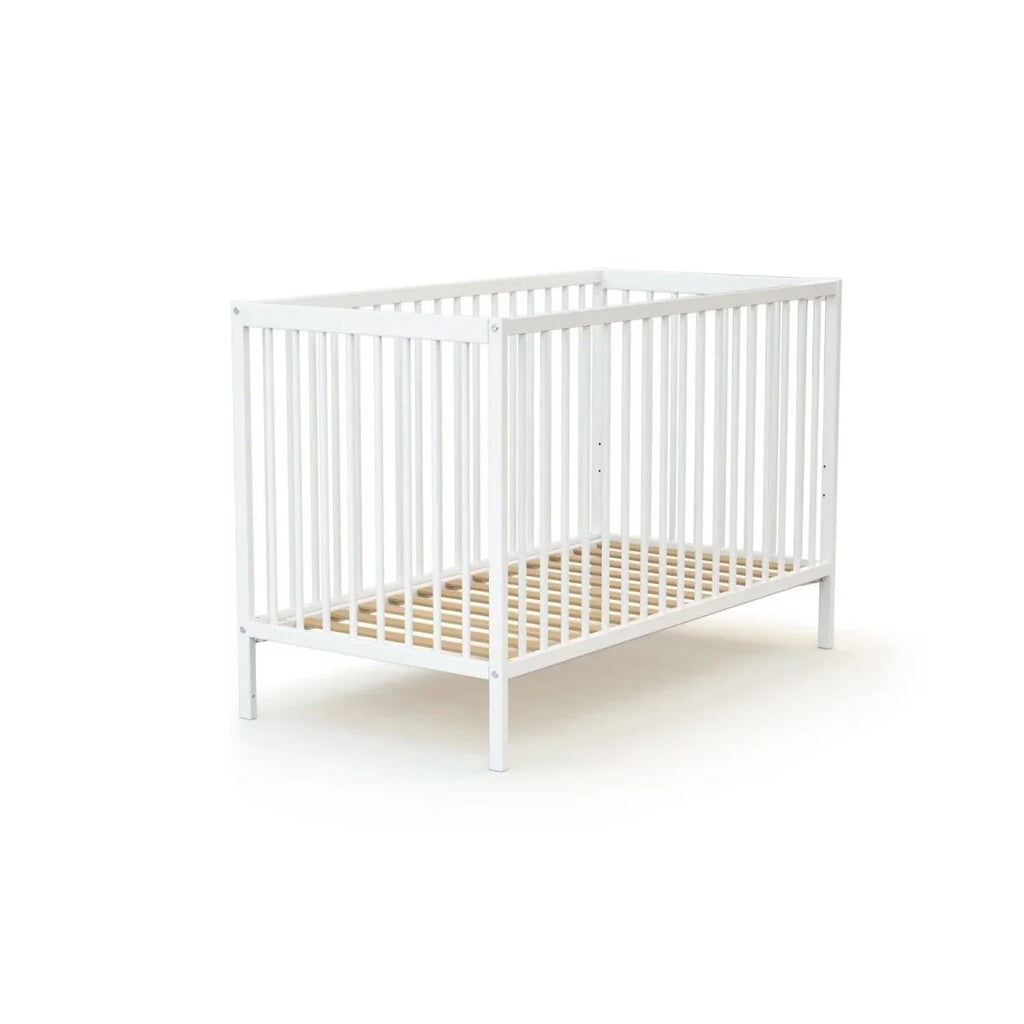 JuraBaby Sona Wooden Cot Bed 60x120cm - White