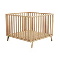 JuraBaby Kasa Convertible Wooden Playpen - Varnished Beech