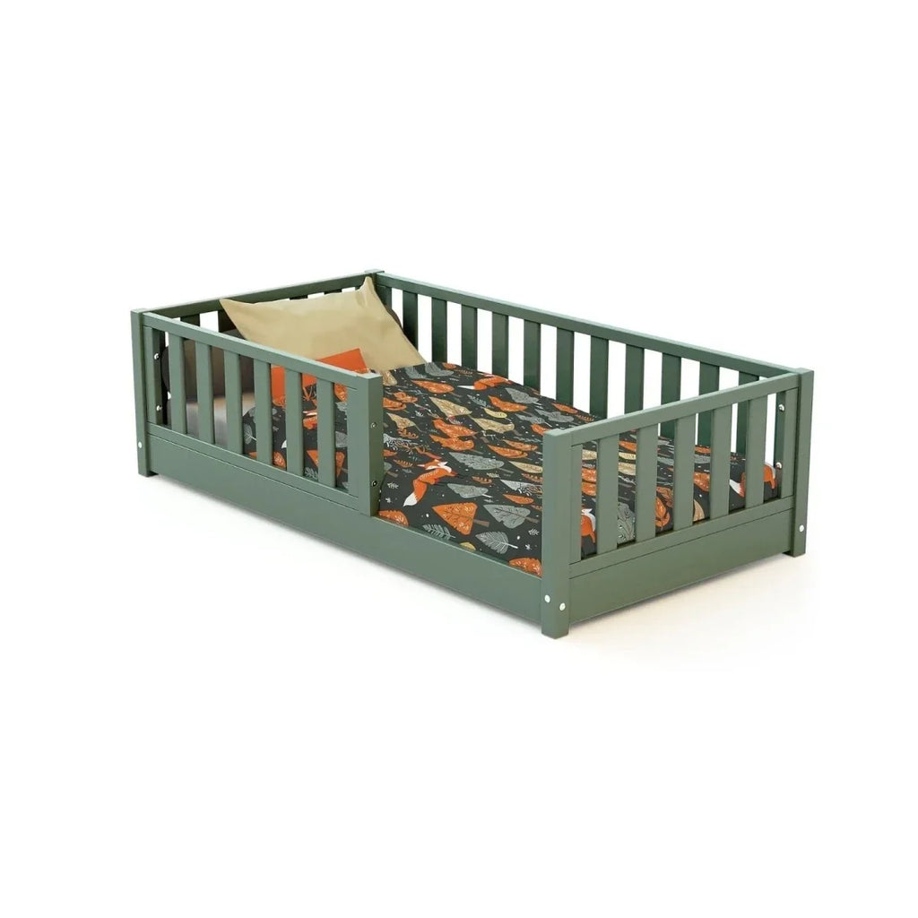 JuraBaby Sonho Mini Wooden Floor Bed 70x140cm - Sage Green