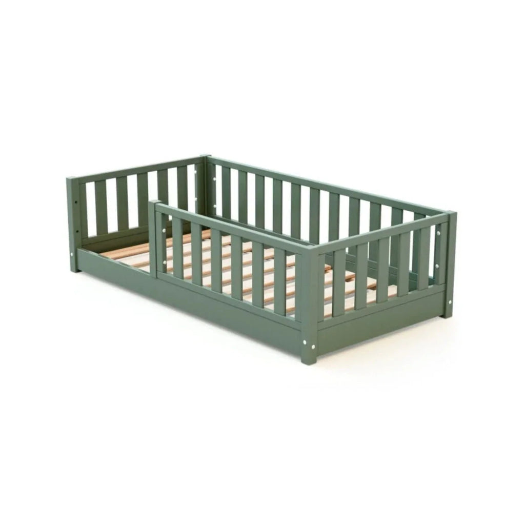 JuraBaby Sonho Mini Wooden Floor Bed 70x140cm - Sage Green