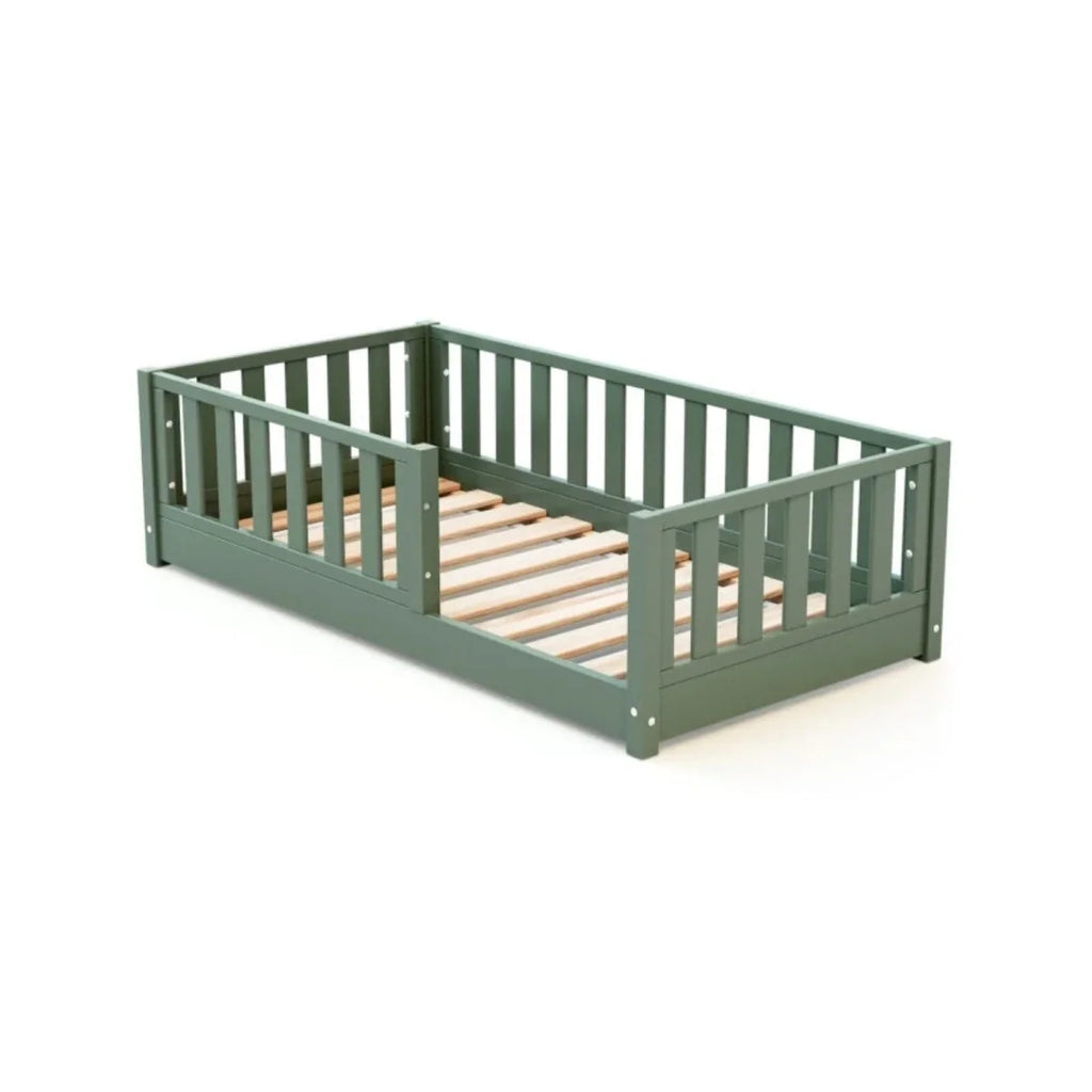 JuraBaby Sonho Mini Wooden Floor Bed 70x140cm - Sage Green
