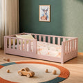 JuraBaby Sonho Mini Wooden Floor Bed 70x140cm - Powder Pink