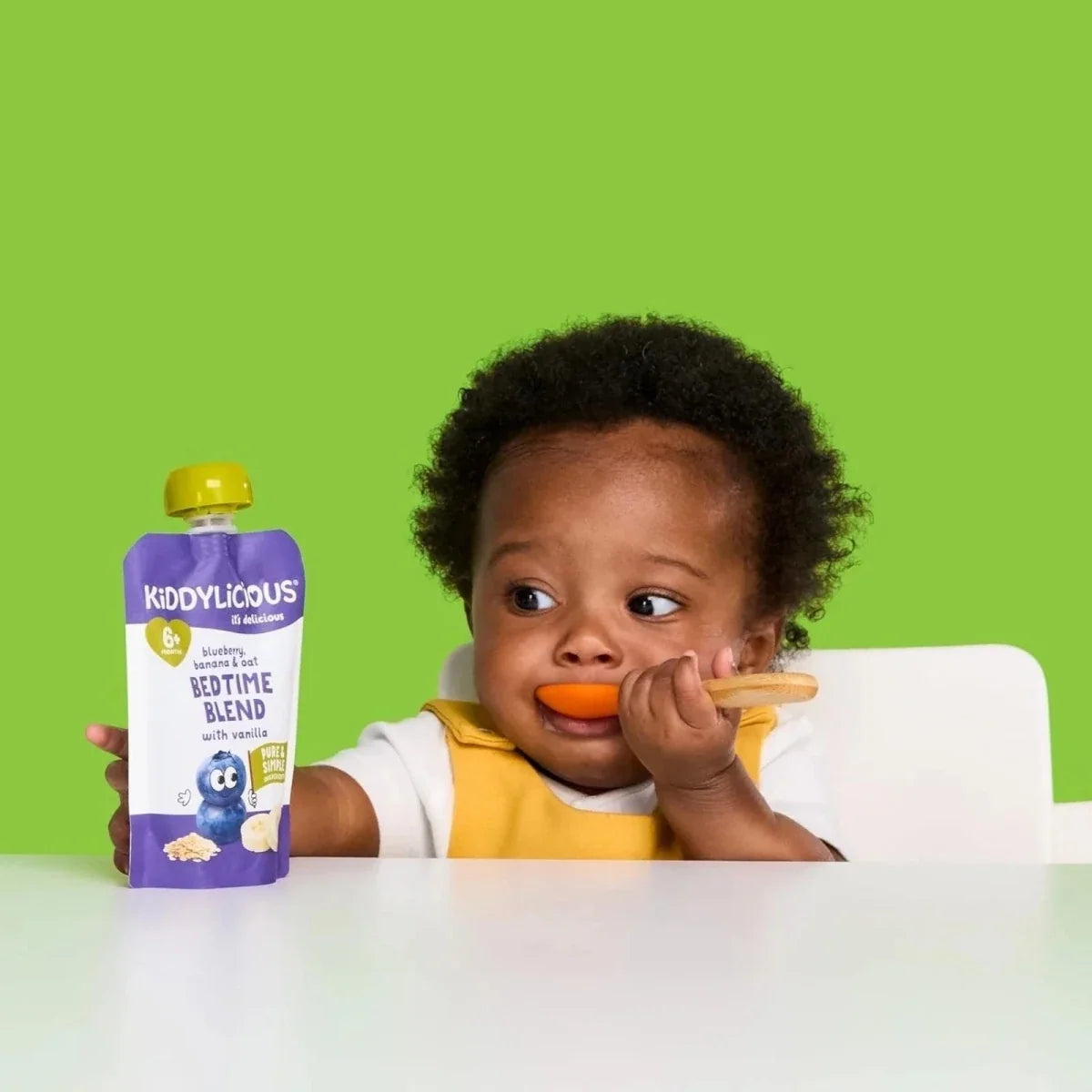Kiddylicious Pouches Bedtime Blend Blueberry Oat 6+ months 100g