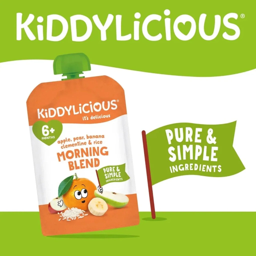Kiddylicious Pouches Morning Blend Clementine Rice 6+ months 100g