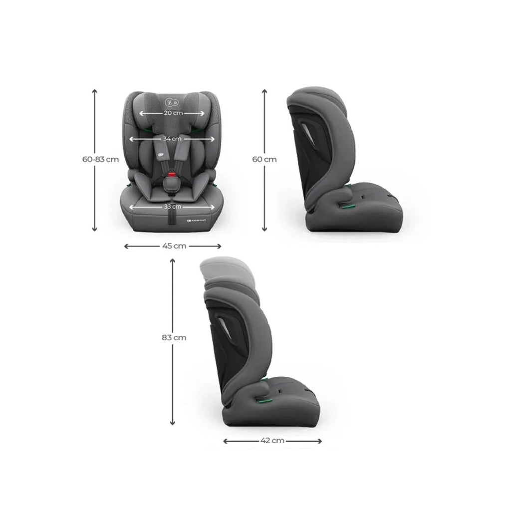 Kinderkraft Comfort Up 2 Plus Group 1/2/3 i-Size Car Seat - Grey
