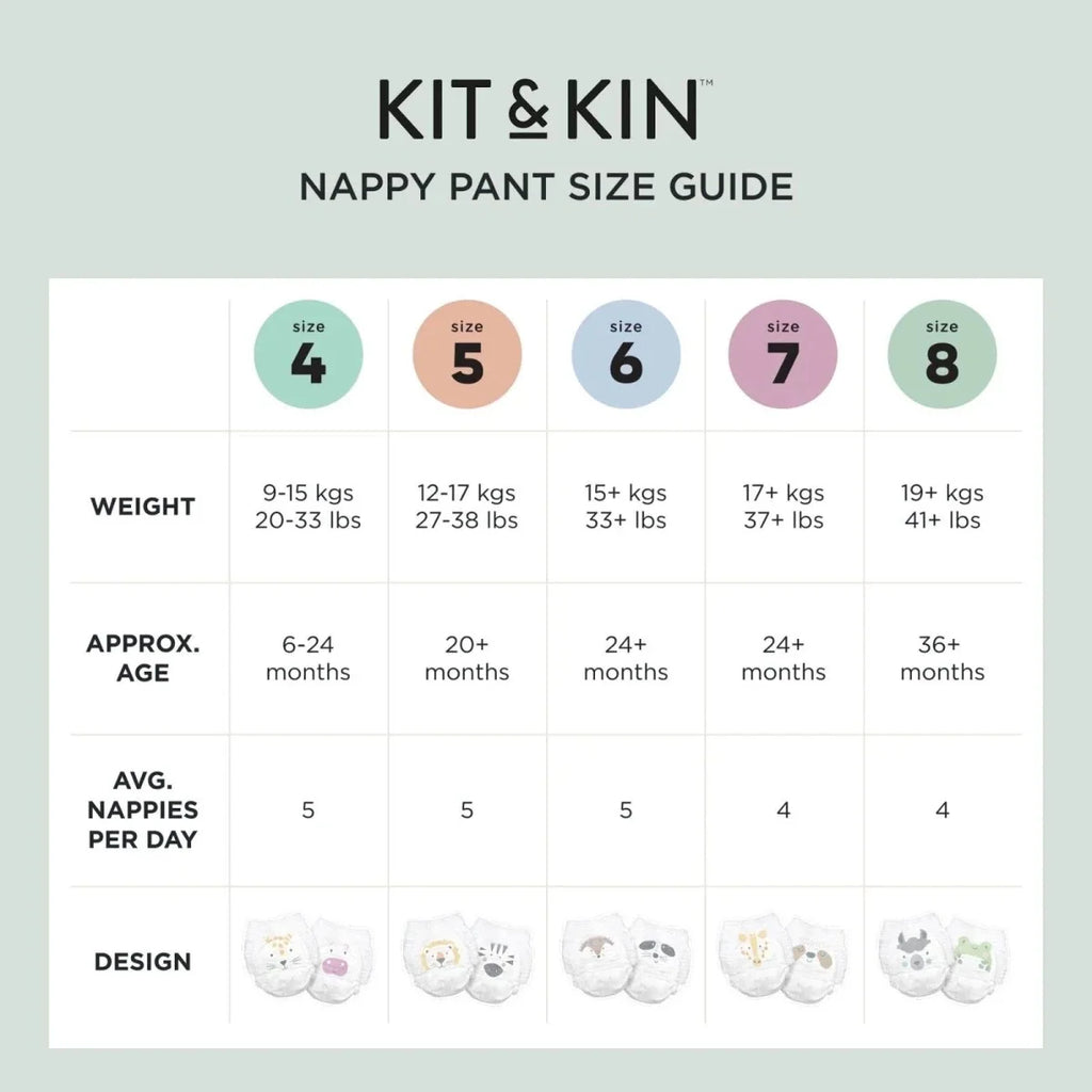 Kit & Kin Pull-Ups Size 6 - 18 nappies