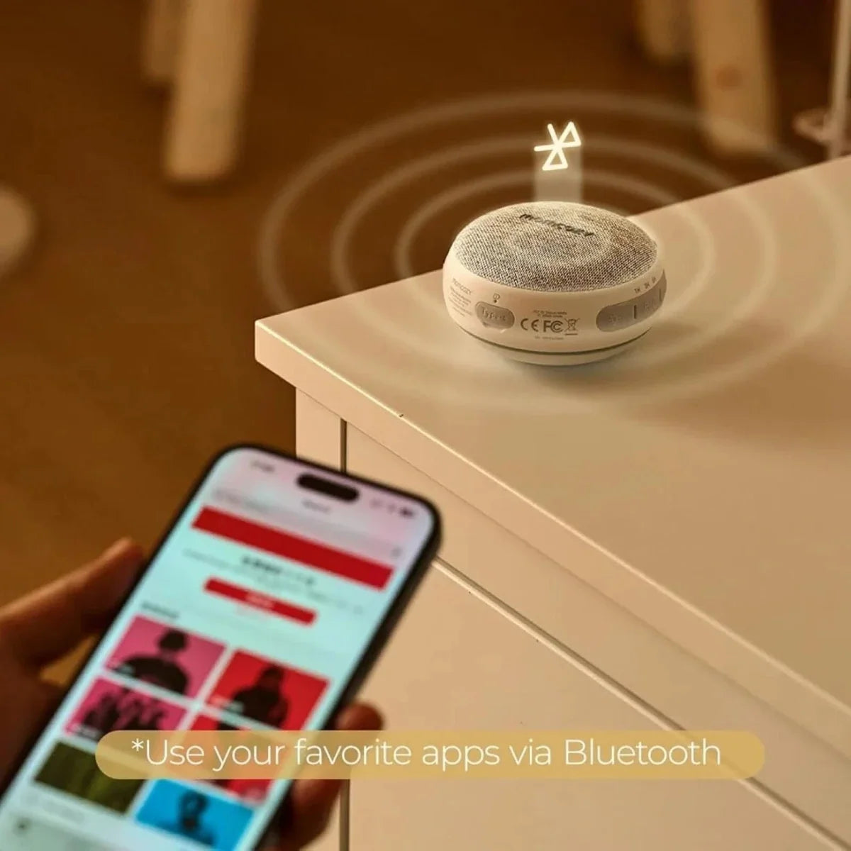 Momcozy Portable Sound Machine with Night Light