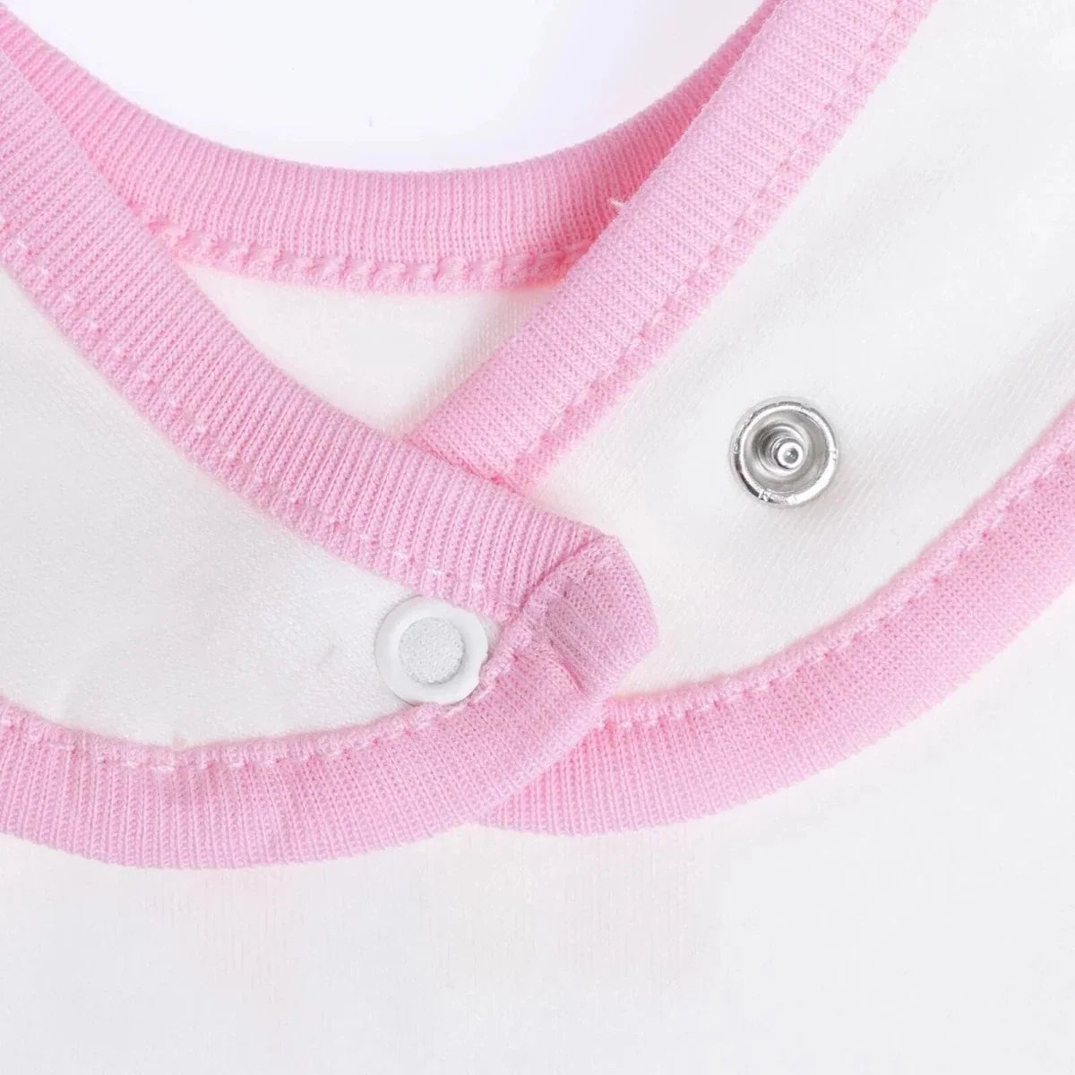 Messy Duck Printed Cotton Baby Bib Pack of 5 - Pink