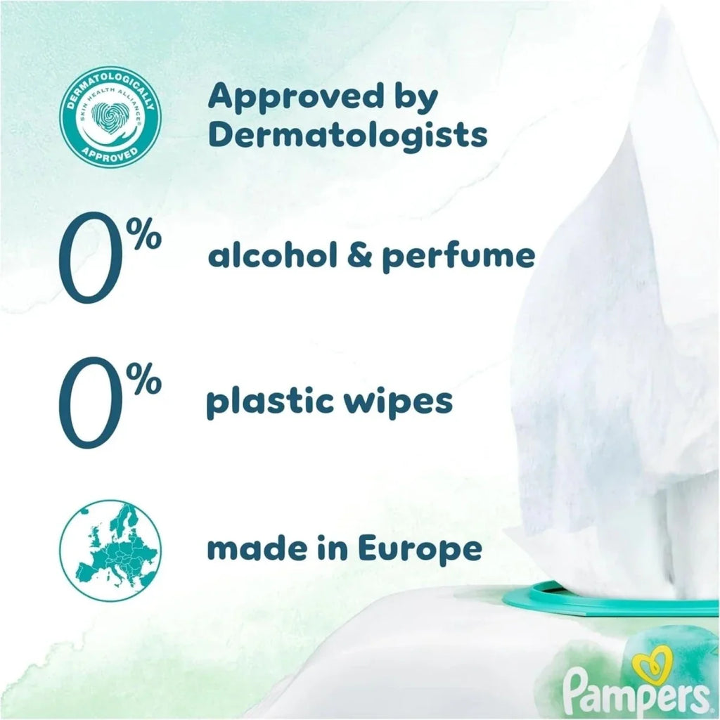 Pampers Harmonie Plastic Free Baby Wipes 14x44 pcs
