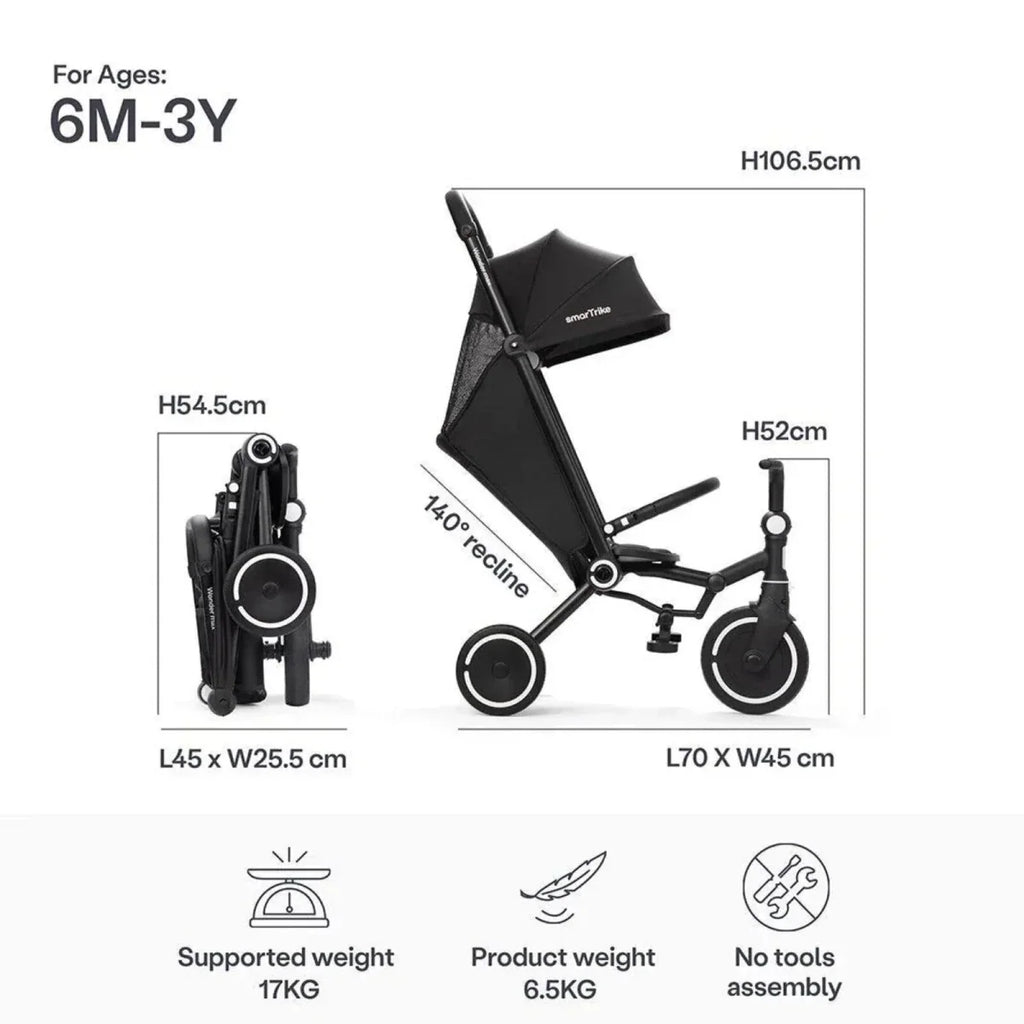 smarTrike Wonder Max Trike - Jet Black