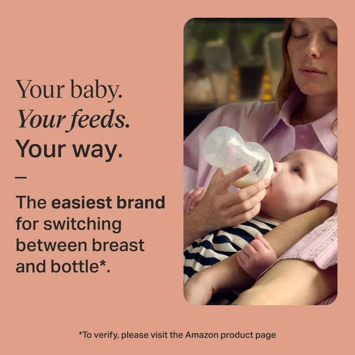 Tommee Tippee Closer to Nature Baby Bottle 260ml 0+ months Pack of 6