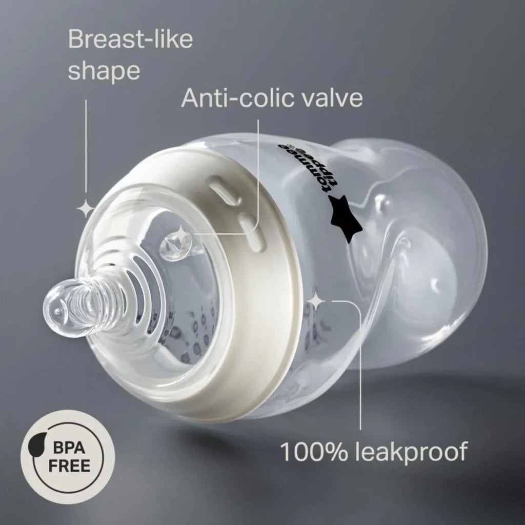 Tommee Tippee Closer to Nature Baby Bottle 260ml 0+ months Pack of 6