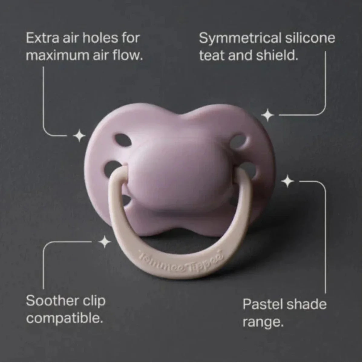 Tommee Tippee Newborn Silicone Soother Girl 0-2 months Pack of 2 - Pink