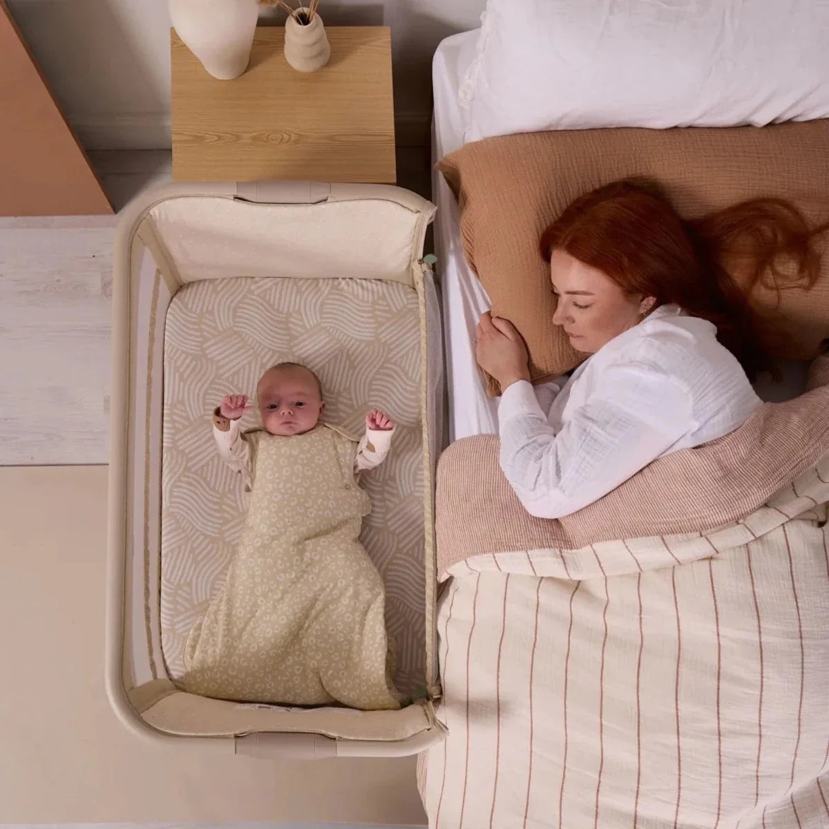 Tutti Bambini CoZee Zen Bedside Crib - Sand