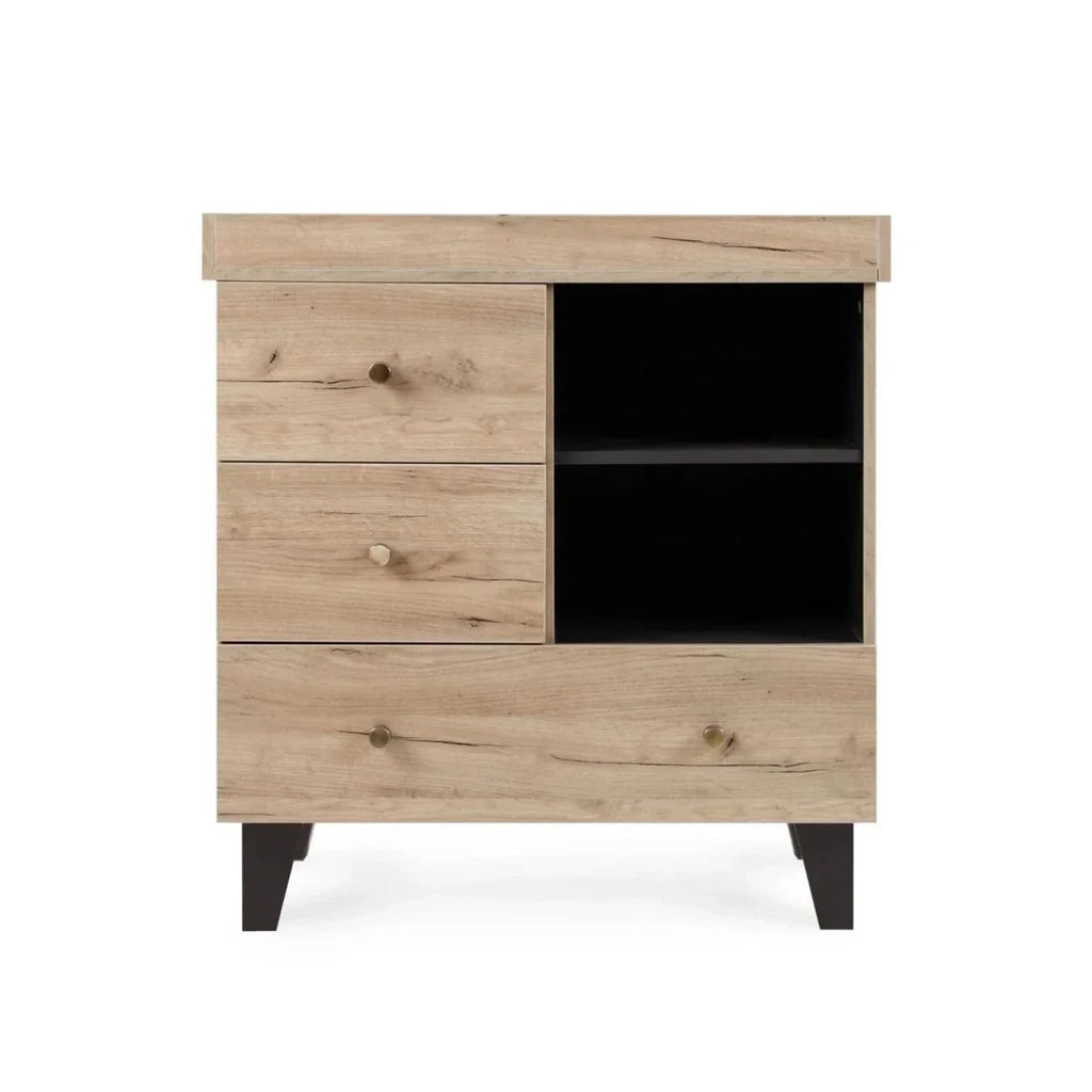Tutti Bambini Como Chest Changer - Distressed Oak/Slate Grey