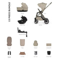 Venicci Tila 4-in-1 13 piece Luxury Bundle - Black/Latte