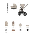 Venicci Upline 3 -2in-1 11 pcs Essential Bundle - Pebble