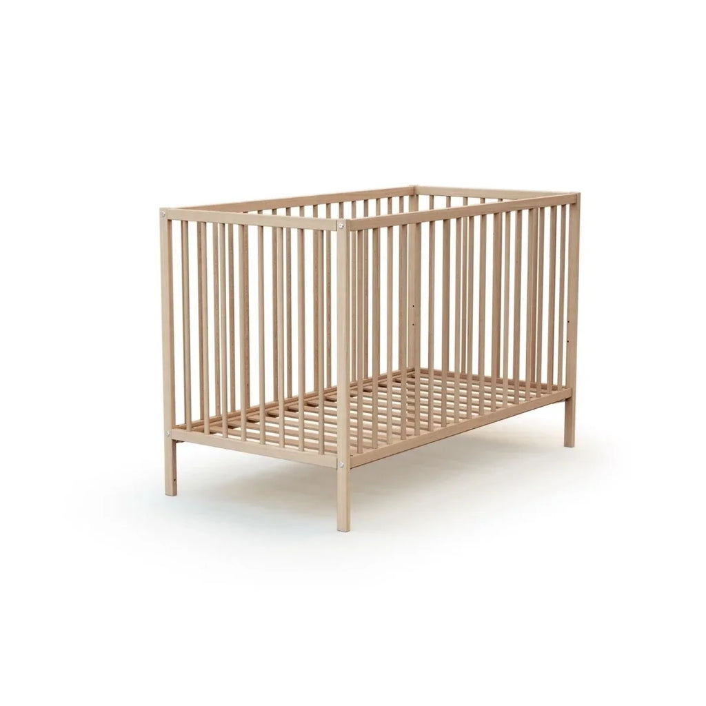 WeBaby One Wooden Cot Bed 60x120cm - Raw Beech