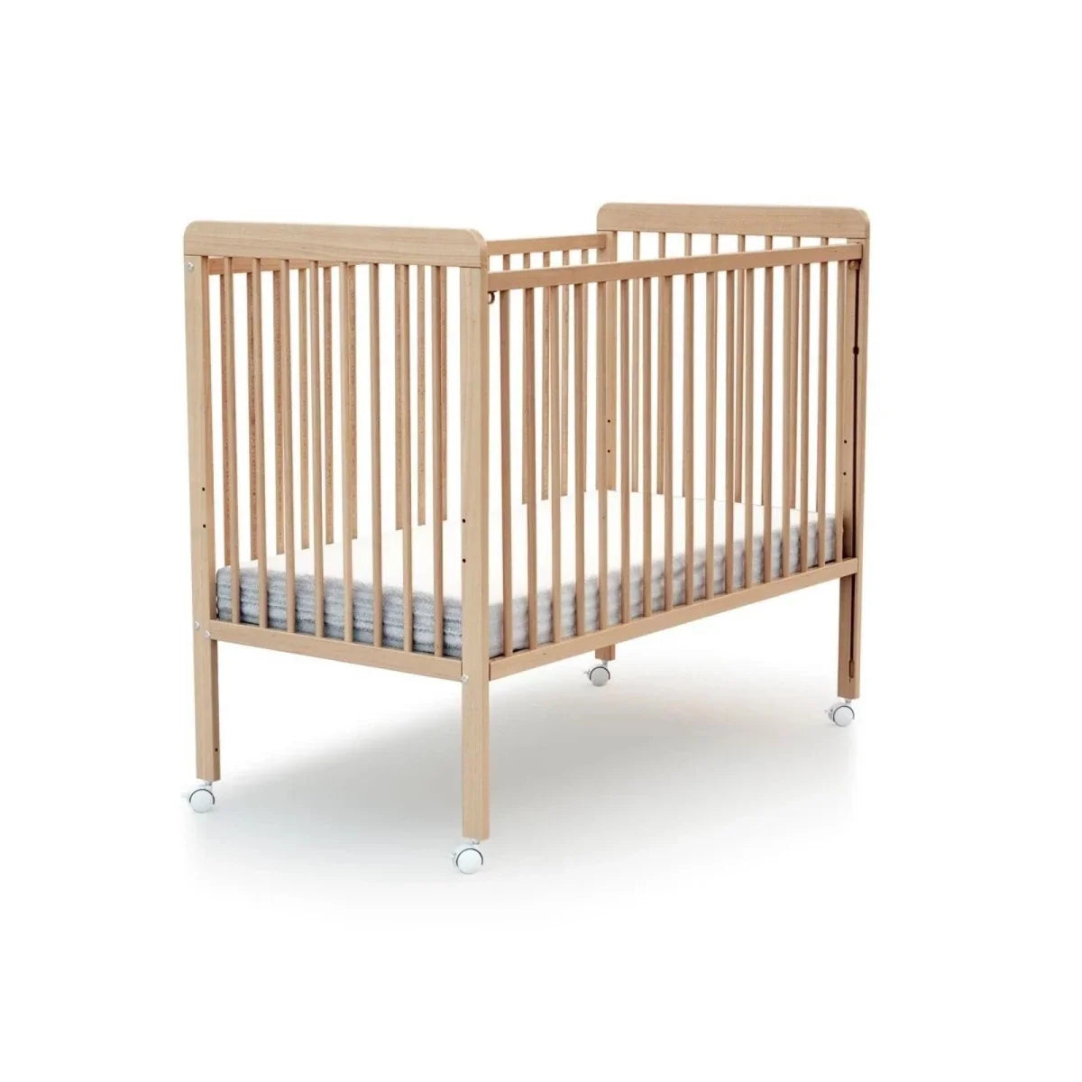 WeBaby Livo Wooden Sliding Cot Bed 60x120cm - Varnished Beech