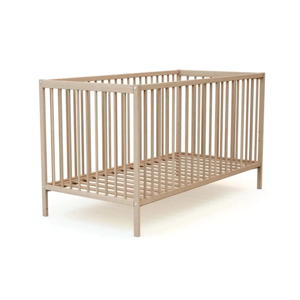 WeBaby One Wooden Cot Bed 70x140cm - Raw Beech
