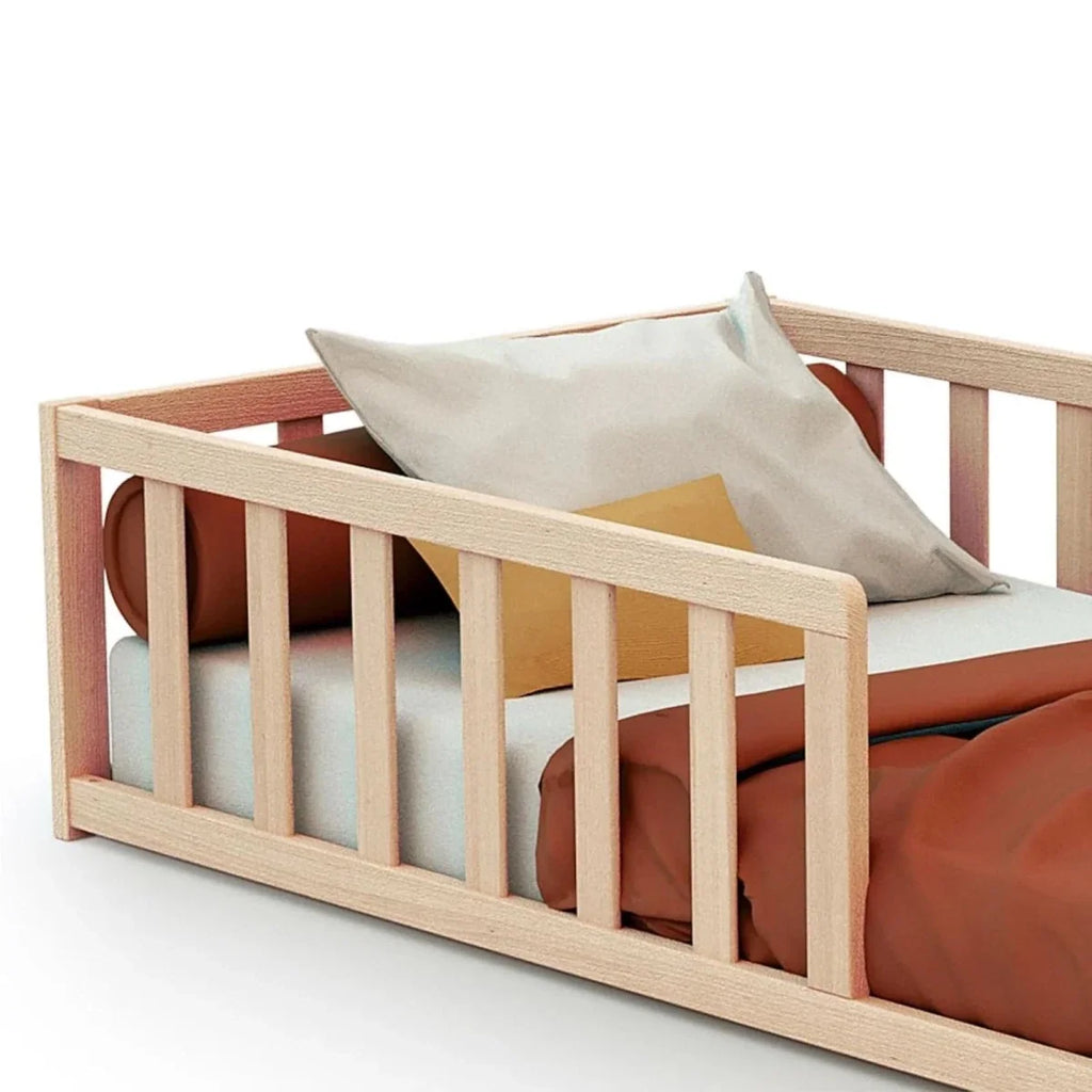 WeBaby Kaia Wooden Flor Bed 70x140cm - Raw Beech