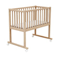 WeBaby Noa Wooden Crib 40x80cm - Raw Beech
