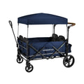 Wonderfold X4R Push and Pull Quad Stroller Wagon - Sapphire Navy