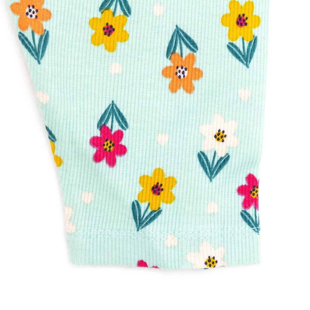 HelloBaby Floral Motif Ribbed Long Sleeve Baby Pyjama Set (6 Months to 4 Years)