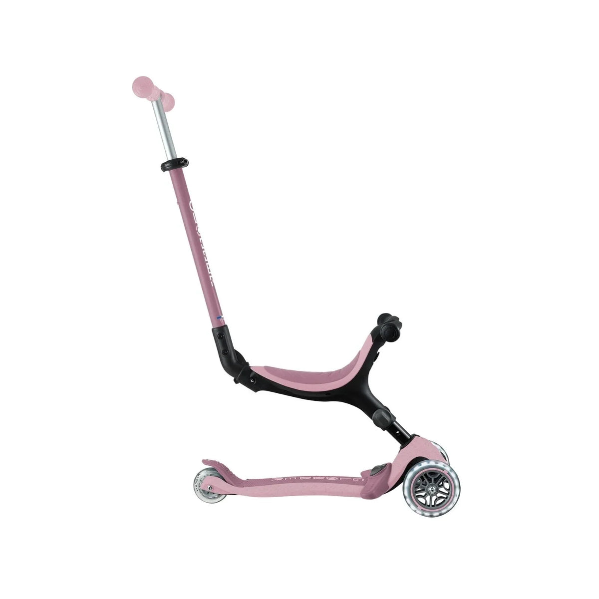 Globber Go Up Active Lights Eco Scooter - Berry