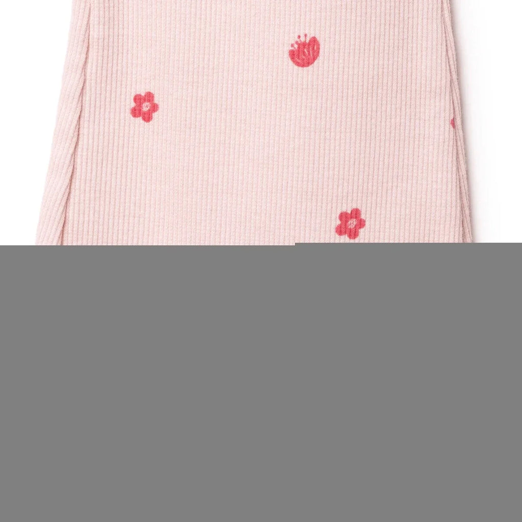HelloBaby Short Sleeve Ribbed Baby Top & Leggings Set (6-9 Months to 4-5 Years) - Pink