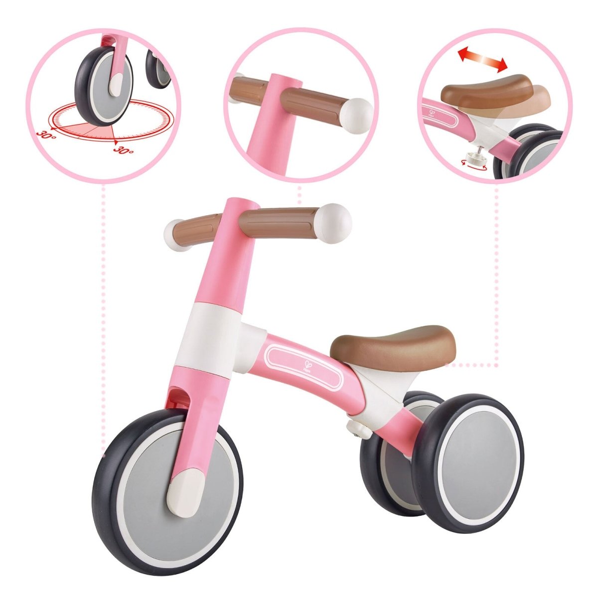 Hape First Ride Toddler Balance Bike, Pink