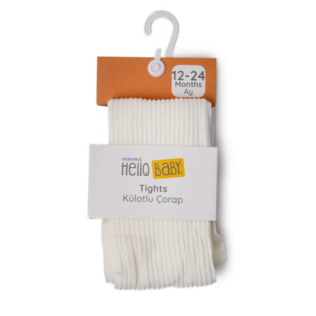 HelloBaby Striped Baby Tights (6-12 Months to 4-5 Years) - White